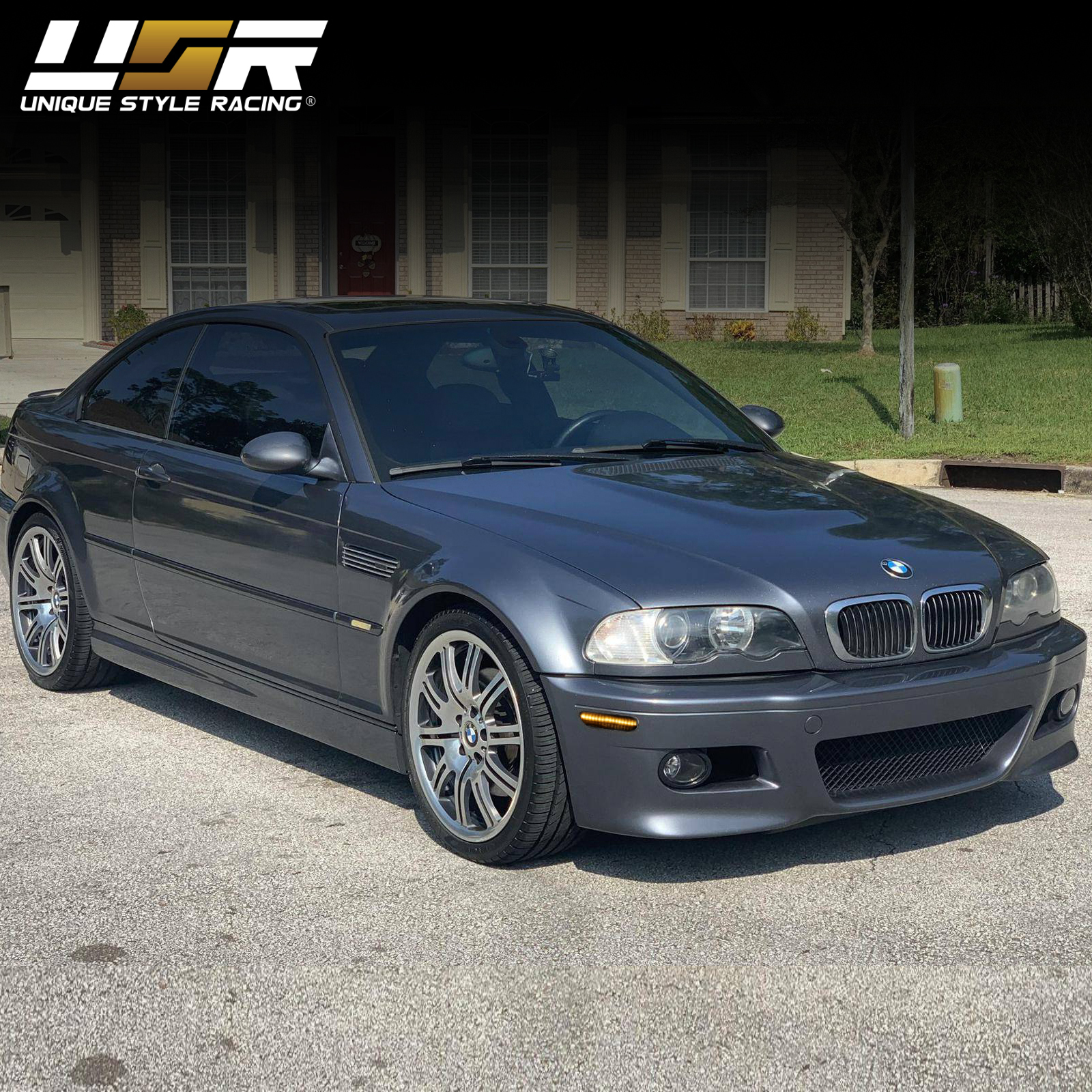 その他  E46 SMOKE AMBER LED Bumper Side Marker Reflector Light For 00-03 BMW