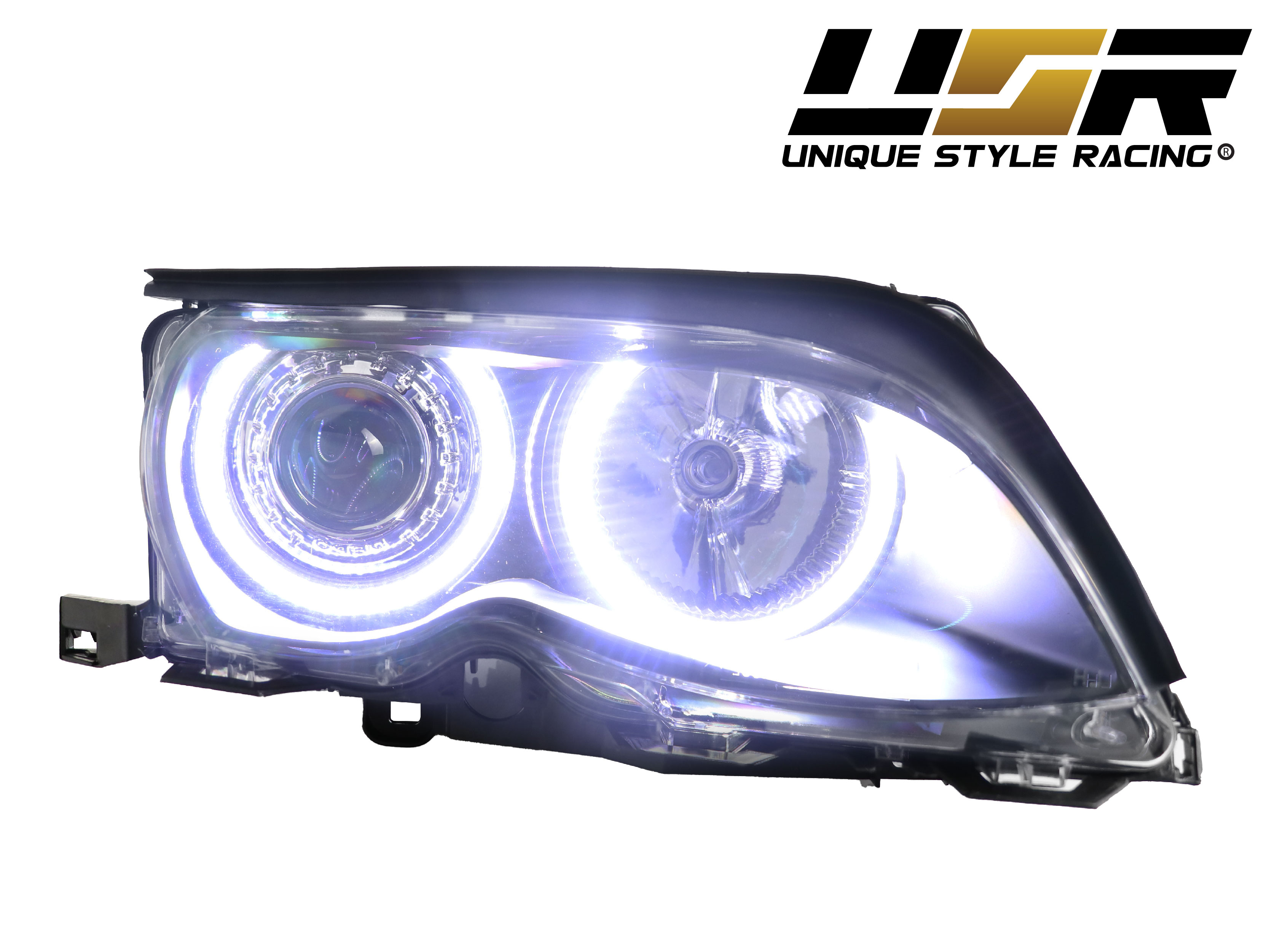 UHP LED Angel Eyes Projector Headlight for 02-05 BMW E46 3 Series Sedan /  Wagon