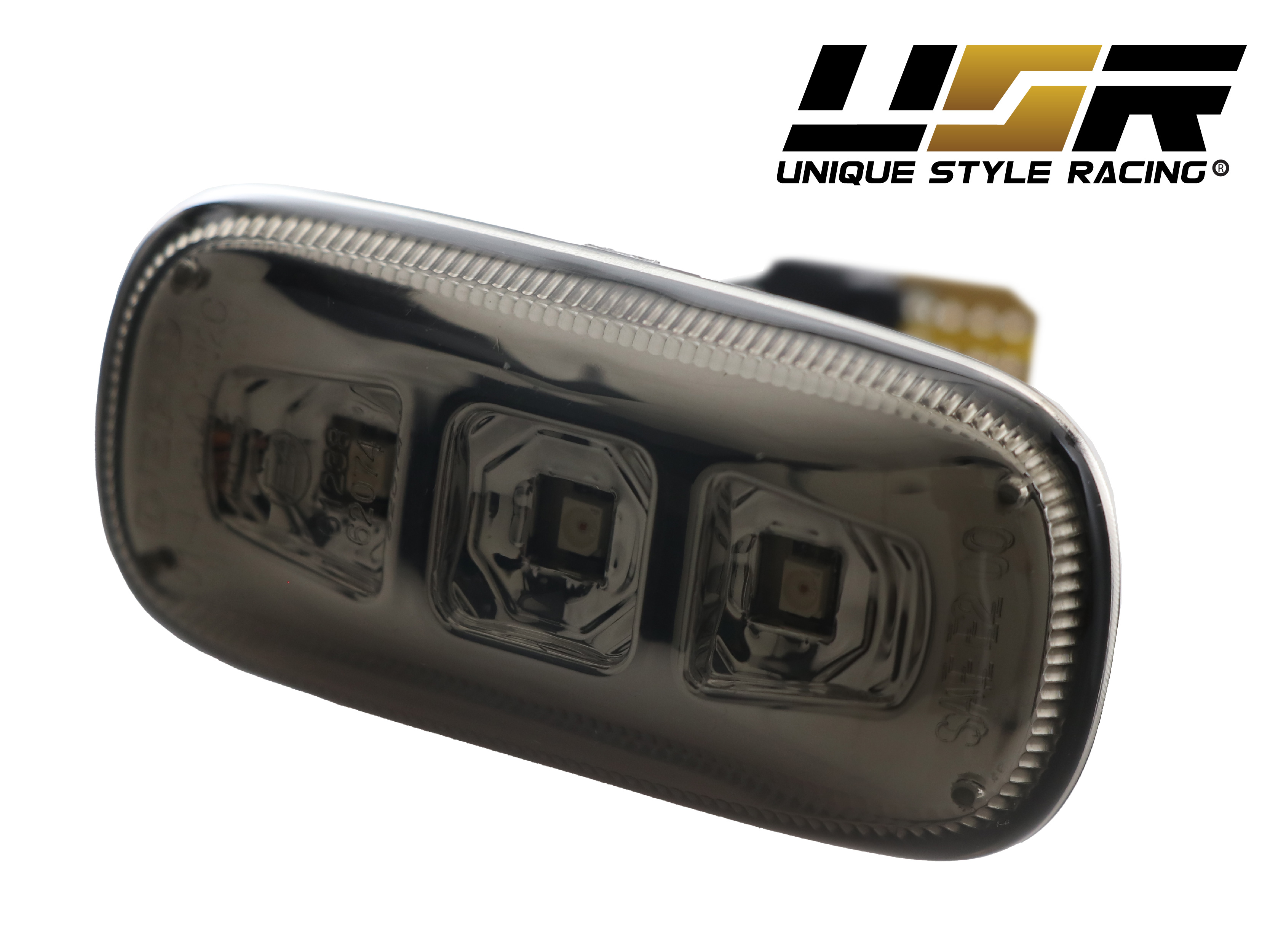 DEPO Smoke Amber LED Fender Side Marker Lights For Audi A4 S4 B6 B7 A6