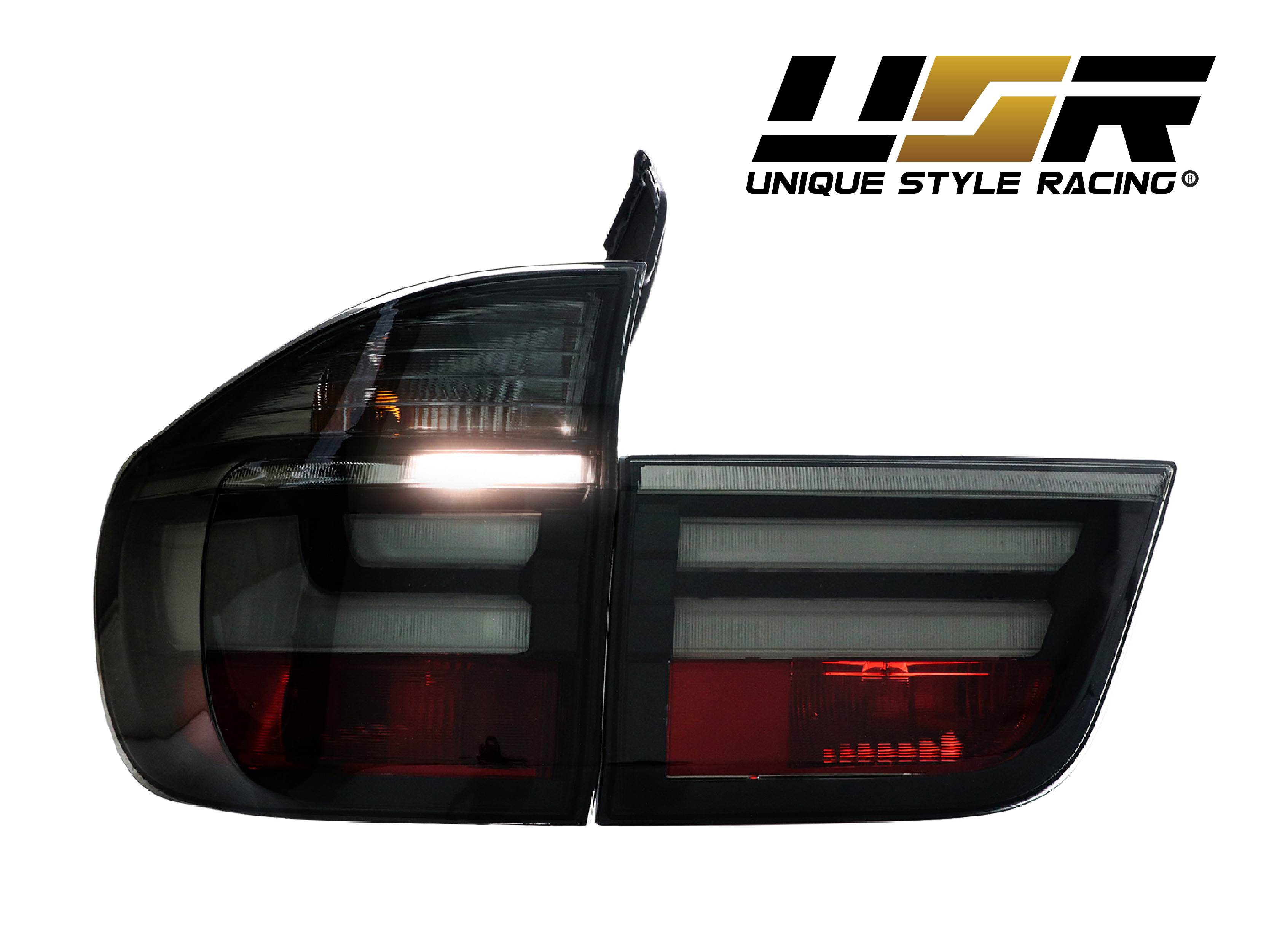 Smoke Lens 48-SMD LED Rear Bumper Reflector Brake Lights For 07-13 BMW E70 X5