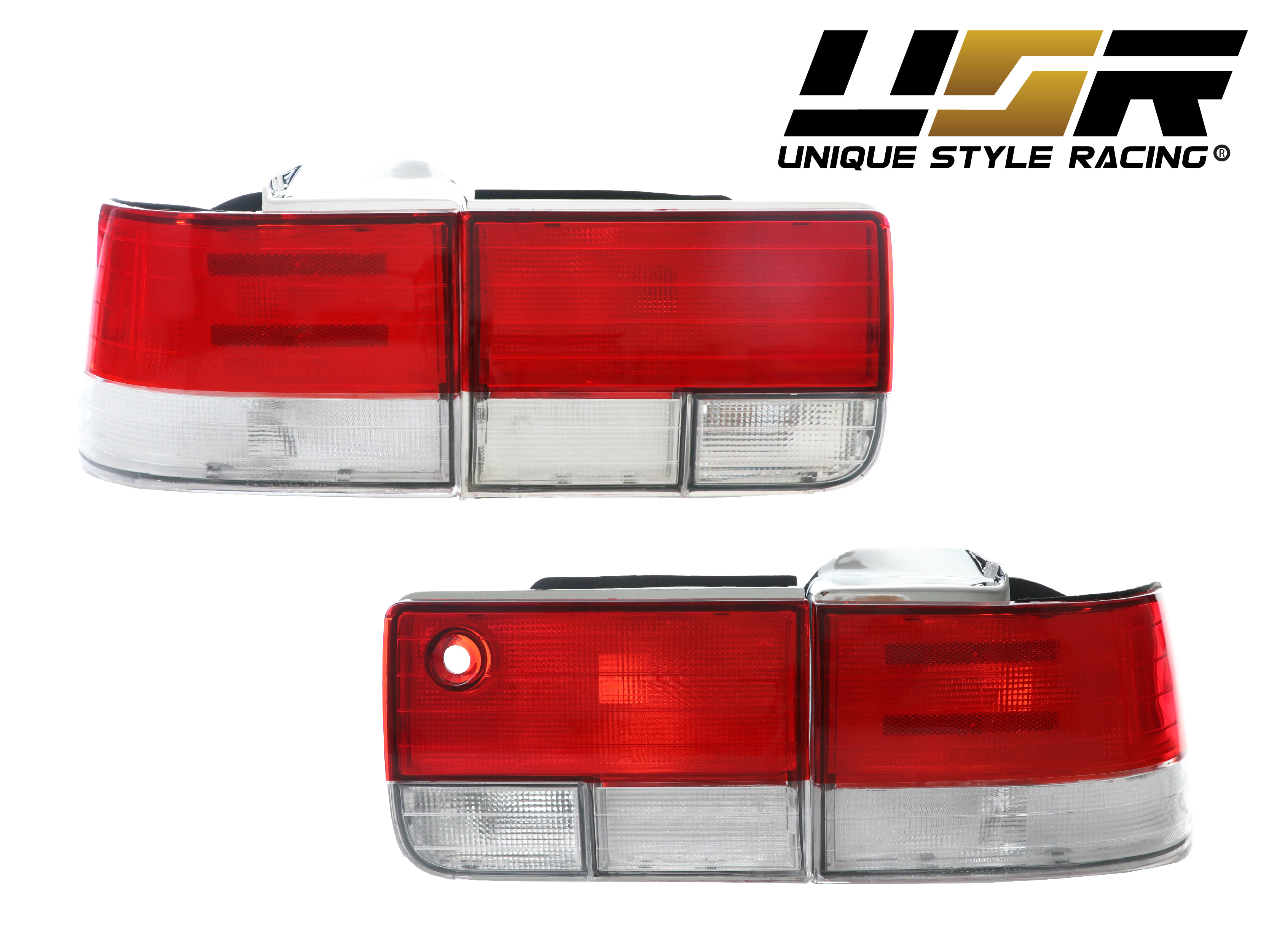 DEPO JDM RED / CLEAR Rear 4 Pieces Tail Light Set For 1992-1993