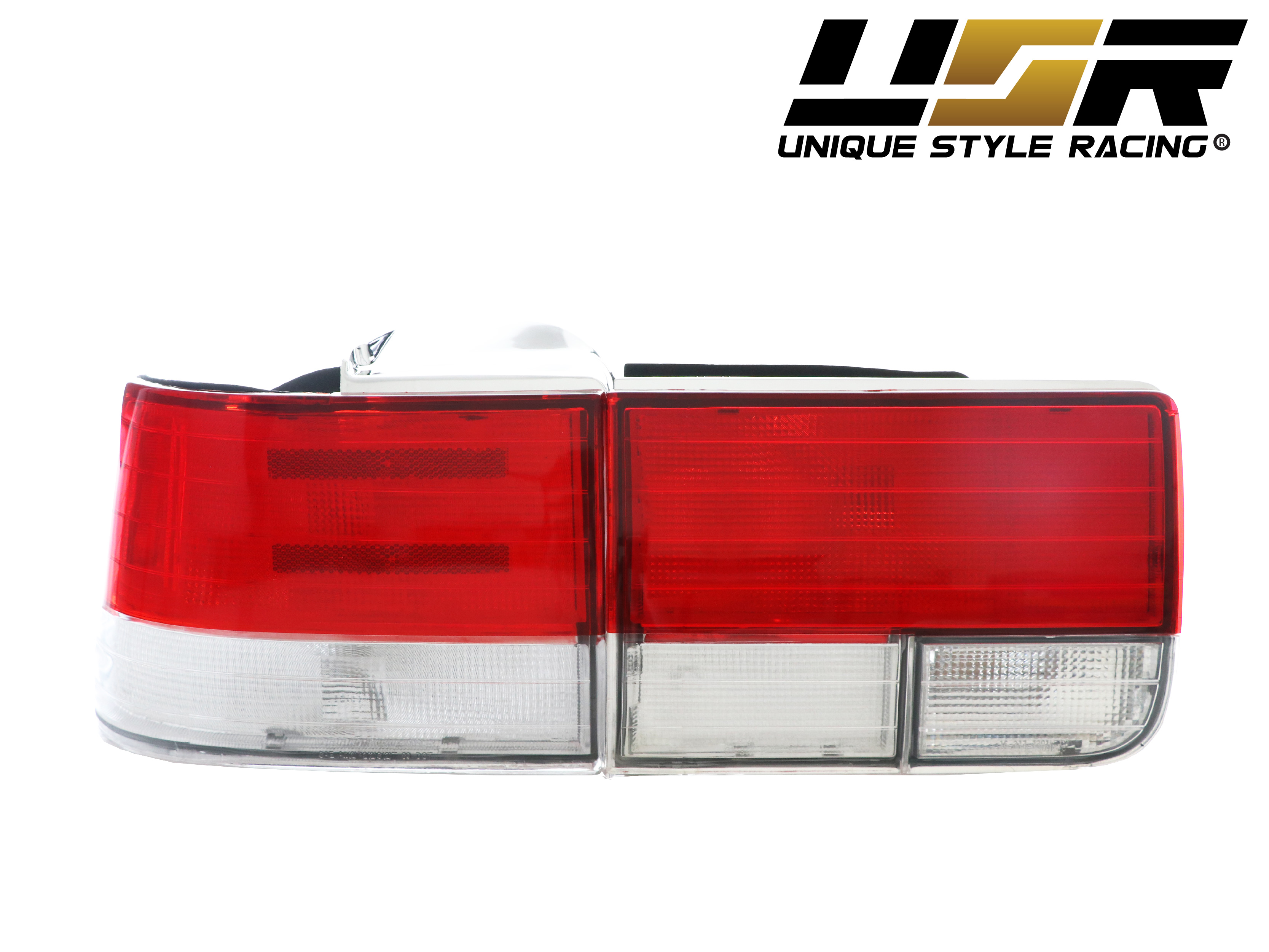 DEPO JDM RED / CLEAR Rear 4 Pieces Tail Light Set For 1992-1993