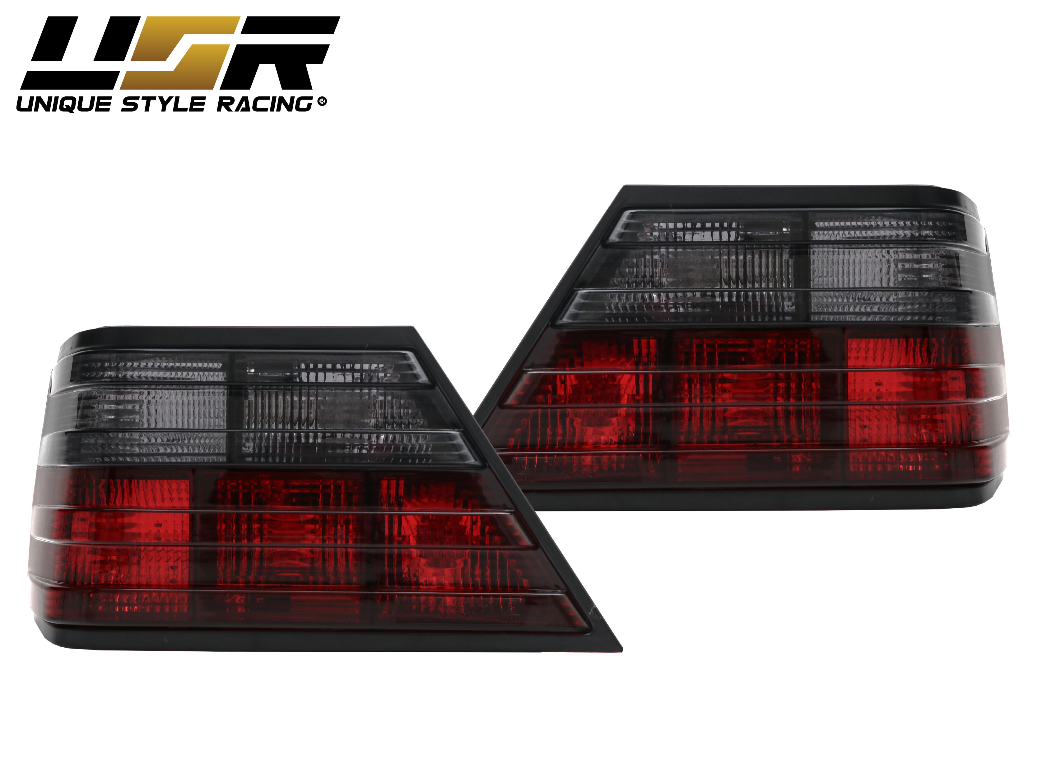 DEPO Euro Smoke Tail Brake Lamp Light Pair For 86-95 Mercedes Benz