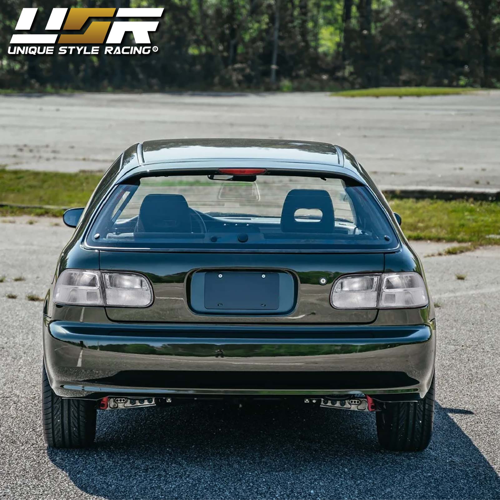 thumbnail interactive-video image 1 of JDM EG Style Clear Tail Lights – 1992-1995 Honda Civic Coupe/Sedan – 3PC All Clear 1 of 4